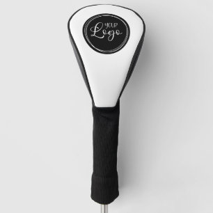 Your Business Logo on Black Circle Golf Head Cover