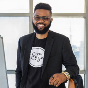 Your Business Logo on White Circle T-Shirt