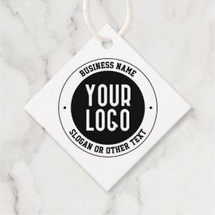 Your Business Logo or Design   Bold Editable Text Favour Tags