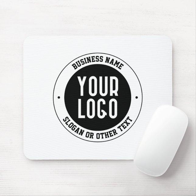 Your Business Logo or Design | Bold Editable Text Mouse Pad (With Mouse)