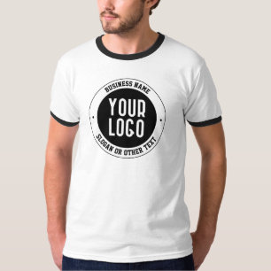Your Business Logo or Design Bold Editable Text T-Shirt