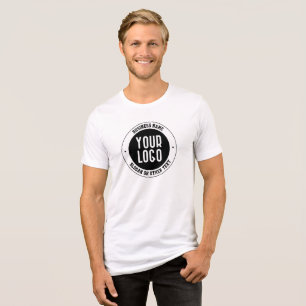 Your Business Logo or Design   Bold Editable Text Tri-Blend Shirt