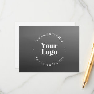 Your Business Logo or Design & Editable Text Enclosure Card