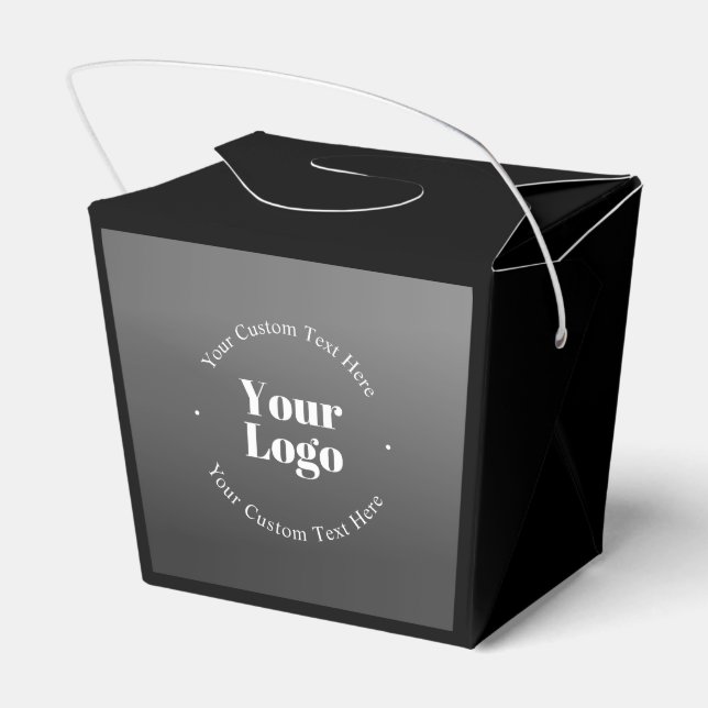 Your Business Logo or Design & Editable Text Favour Box (Back Side)