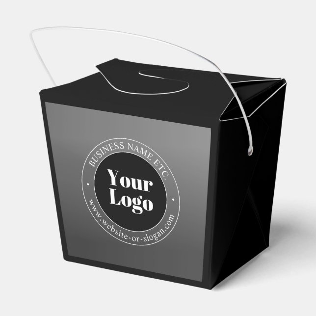 Your Business Logo or Design & Editable Text Favour Box (Back Side)