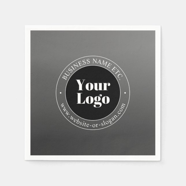 Your Business Logo or Design & Editable Text Napkin (Front)