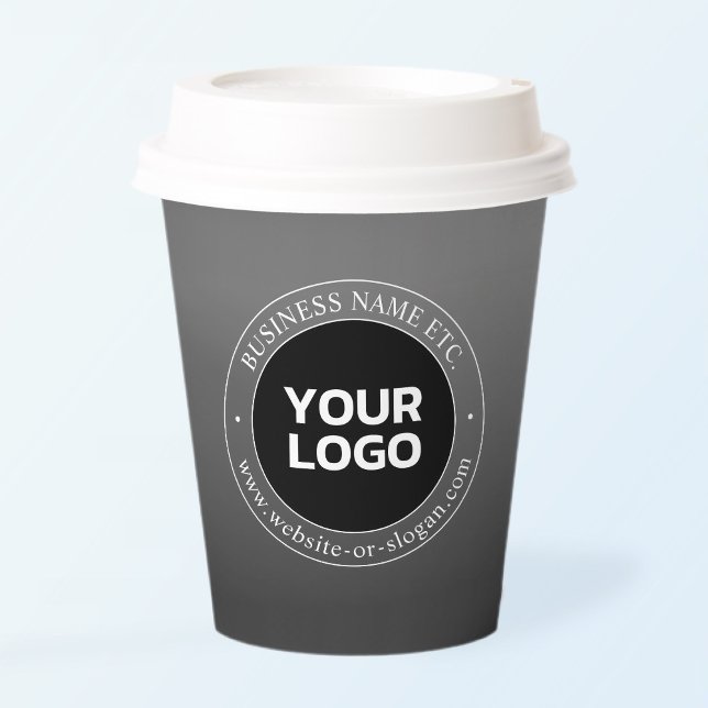 Your Business Logo or Design & Editable Text Paper Cups (Creator Uploaded)