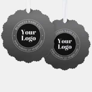 Your Business Logo or Design & Editable Text Tree Decoration Card