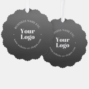 Your Business Logo or Design & Editable Text Tree Decoration Card
