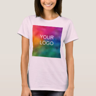 Your Business Logo Pale Pink Elegant Template T-Shirt