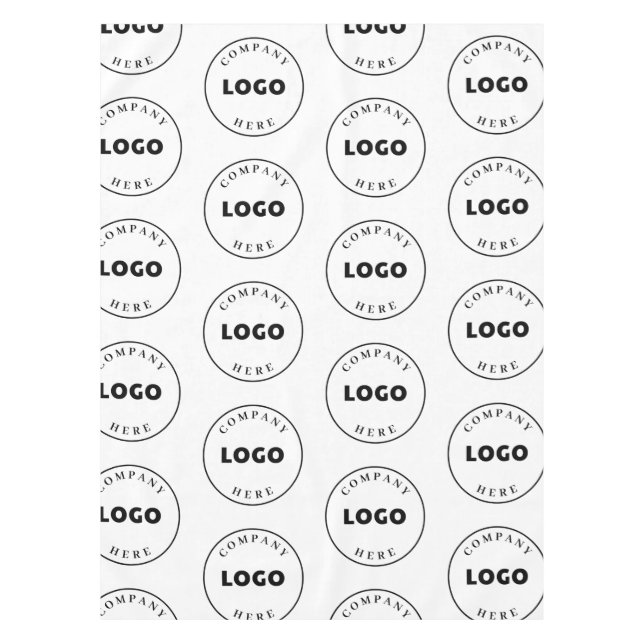 Your Business Logo Pattern Hotel Chain Minimal Tablecloth (Front)