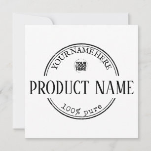 Your Business Logo Personalised Black and White Invitation