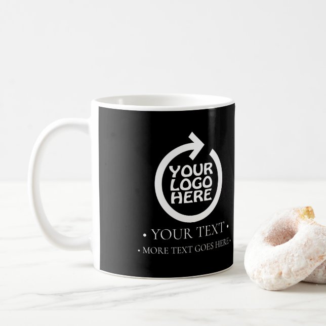 Your Business Logo Personalised Coffee Mug (With Donut)