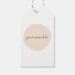 Your Business Logo Pink Brushstroke Gift Tags