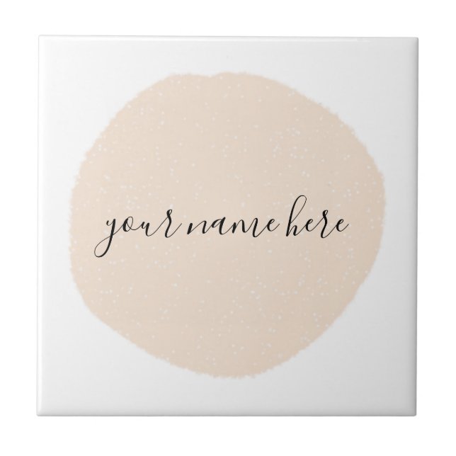 Your Business Logo Pink Brushstroke Promotional Tile (Front)