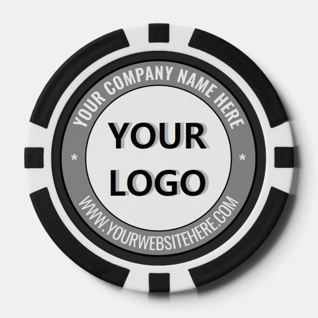 Your Business Logo Poker Chips Example Custom Text (Front)