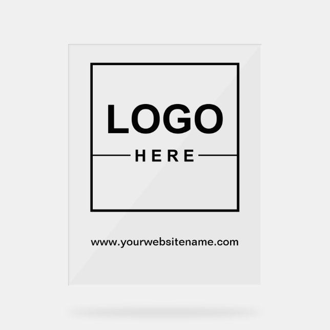 Your Business Logo Professional Acrylic Sign (Front)