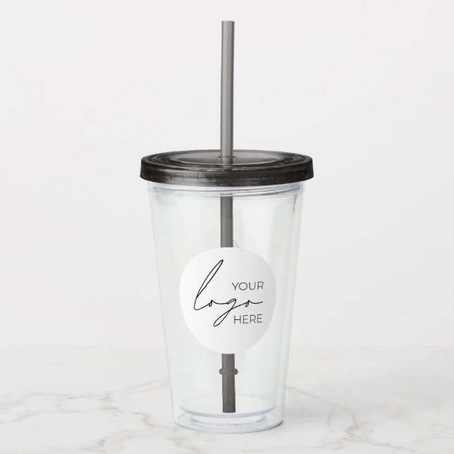 Your Business Logo Promotional Business Company Acrylic Tumbler (Front)