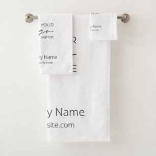 Your Business Logo Promotional Business Company Bath Towel Set