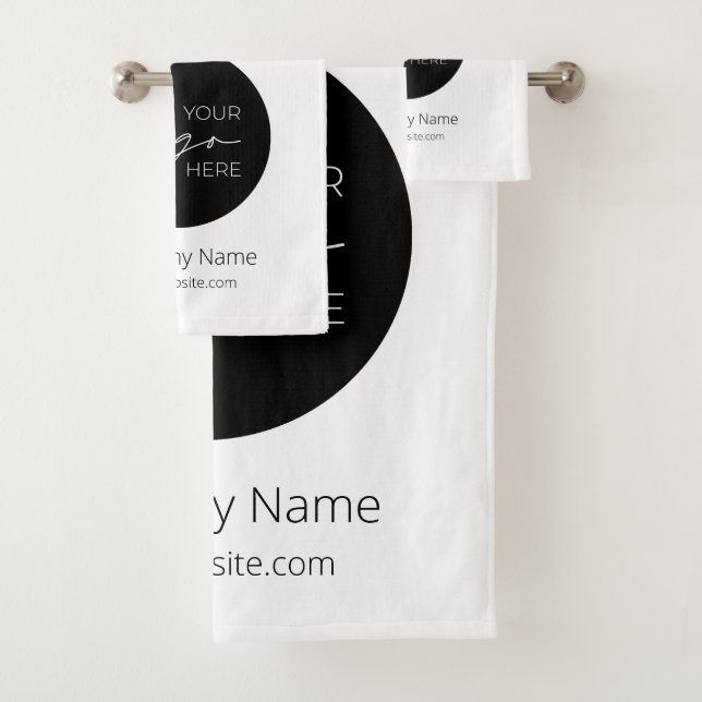 Your Business Logo Promotional Business Company Bath Towel Set (Insitu)