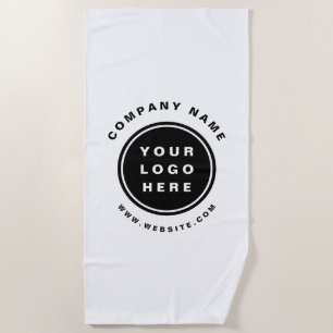Your Business Logo Promotional Business Company Beach Towel