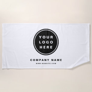 Your Business Logo Promotional Business Company Beach Towel