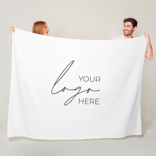 Your Business Logo Promotional Business Company Fleece Blanket