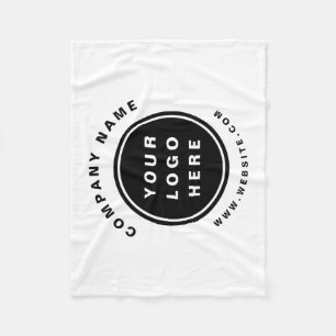 Your Business Logo Promotional Business Company Fleece Blanket