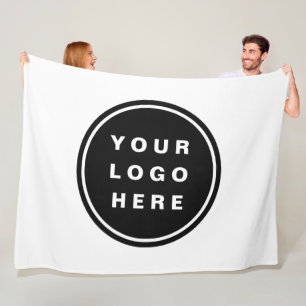 Your Business Logo Promotional Business Company Fleece Blanket