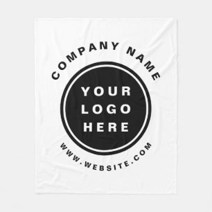 Your Business Logo Promotional Business Company Fleece Blanket