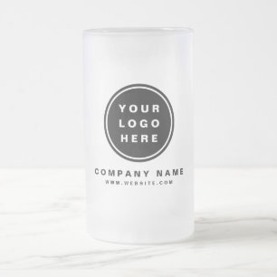 Your Business Logo Promotional Business Company Frosted Glass Beer Mug