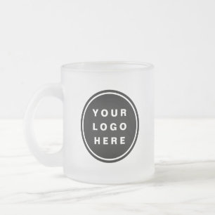 Your Business Logo Promotional Business Company Frosted Glass Coffee Mug