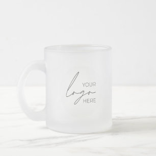 Your Business Logo Promotional Business Company Frosted Glass Coffee Mug