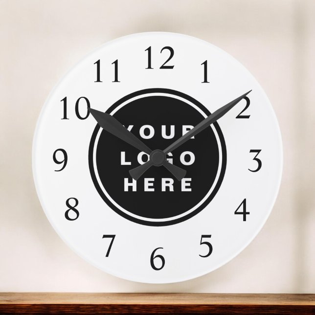 Your Business Logo Promotional Business Company Large Clock (Creator Uploaded)