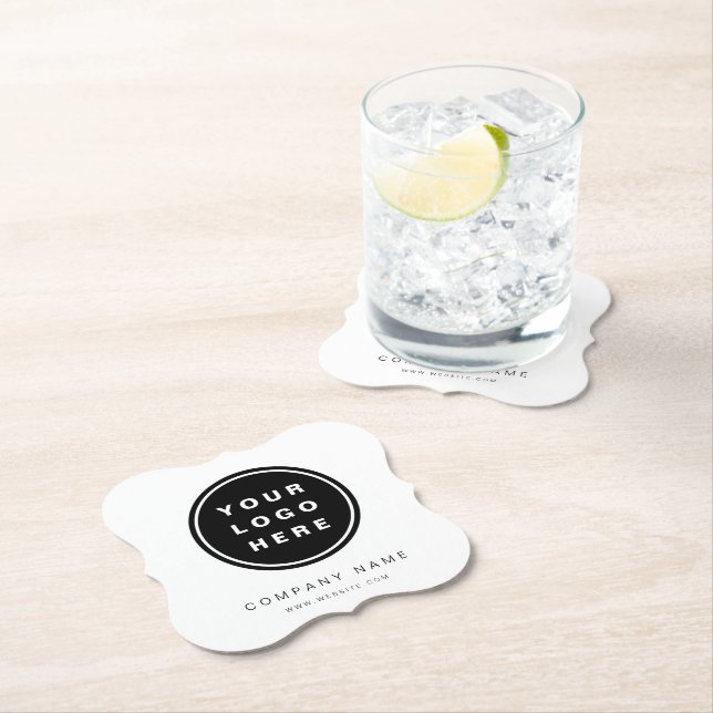 Your Business Logo Promotional Business Company Paper Coaster (Insitu)