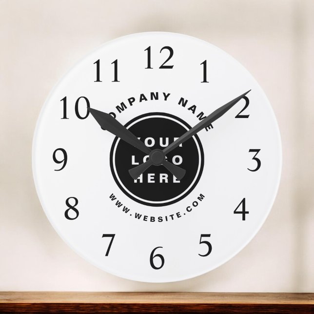 Your Business Logo Promotional Business Company Round Clock (Creator Uploaded)