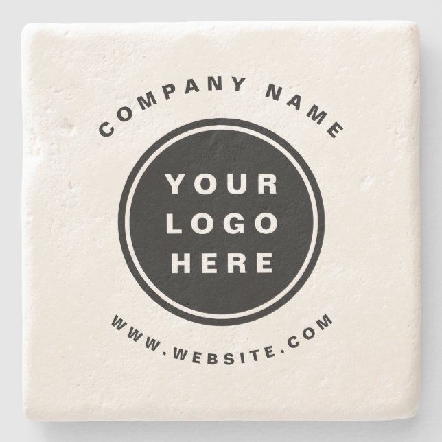 Your Business Logo Promotional Business Company Stone Coaster (Front)