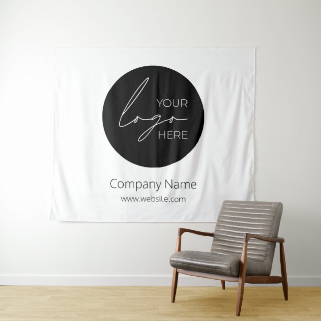 Your Business Logo Promotional Business Company Tapestry (In Situ (Horizontal))