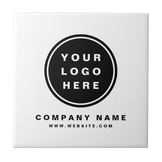 Your Business Logo Promotional Business Company Tile (Front)