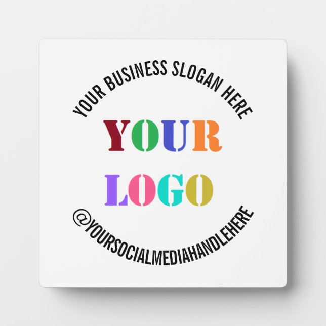 Your Business Logo Promotional Social Media Plaque (Front)