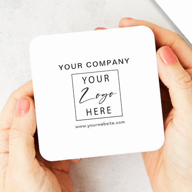 Your Business Logo Promotional Square Paper Coaster (Creator Uploaded)