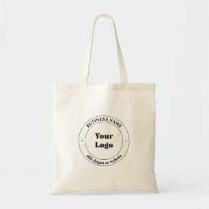 Your Business Logo & Promotional Text Tote Bag