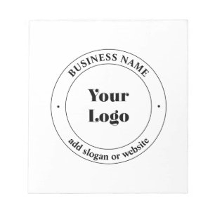 Your Business Logo & Promotional Text White Notepad