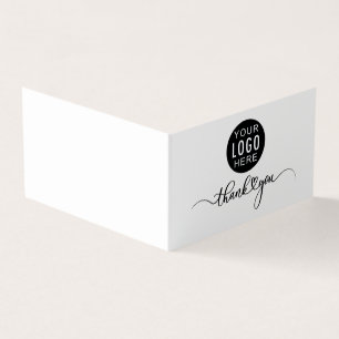 Your Business Logo Script Corporate Thank You Card