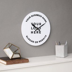 Your Business Logo Simple and Professional Large Clock