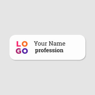 Your Business Logo Simple Employee Name Tag