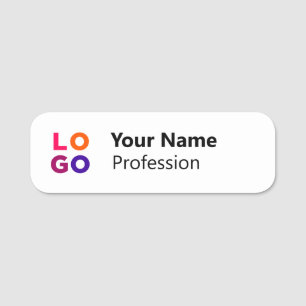 Your Business Logo Simple Employee Name Tag