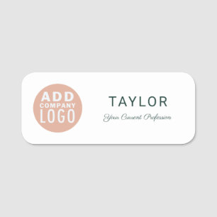 Your Business Logo Simple Employees Name Tag