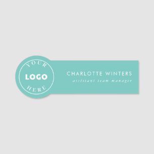 Your Business Logo Simple Hair Salon Name Tag