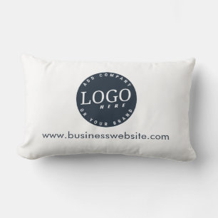 Your Business Logo Slogan and Website Custom Lumbar Cushion